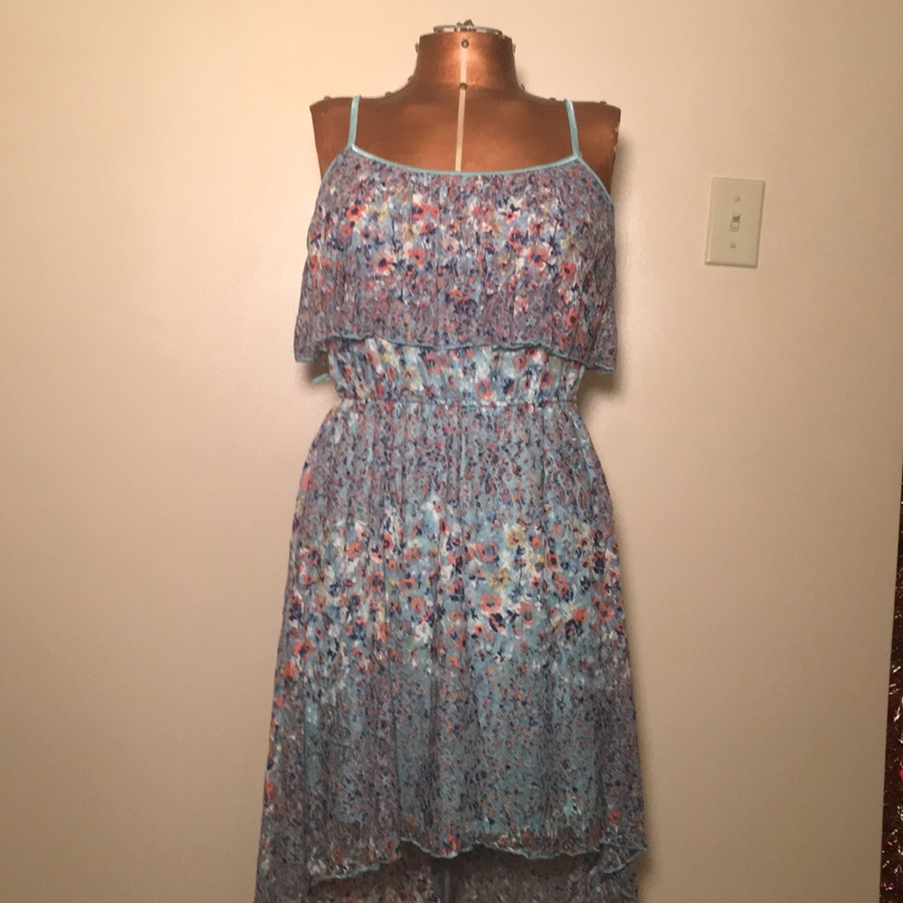 Floral High-low Strappy Dress